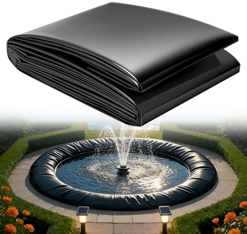 SXBHDM Revêtement d'étang à Poissons 3x4m 5x8m 6x10m 8x12m 10x15m Bâche de Film de Piscine Pliable et Durable en PEHD pour étangs d'aspect Naturel, bassins de rétention, lac Artificiel(4x6m)