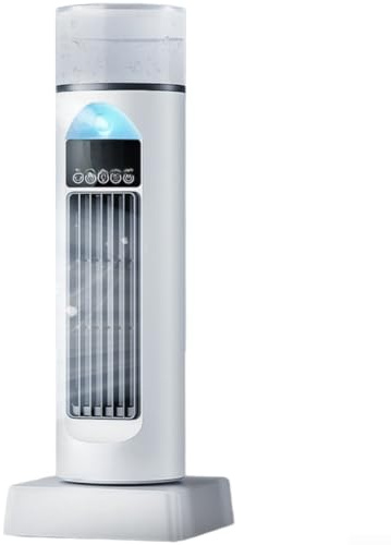 Ventilador de torre sin aspas con humidificador de niebla, enfriador de aire de escritorio USB con control remoto, 6 velocidades, oscilación de 120°, refrigeración silenciosa para el hogar, oficina