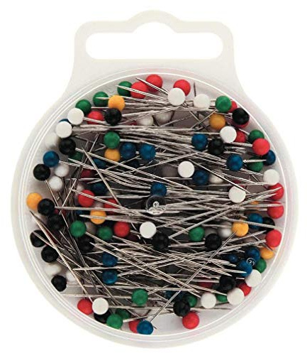 Prym Plastic-Headed Straight pins V2A Assorted col 0.65 x 34 mm, red