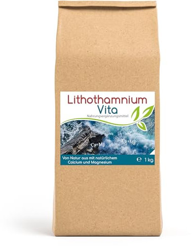 CELLAVITA - Lithothamnium calceraceum Vita Calcium Magnesium 1 kg - Natürliche Kalziumquelle aus Rotalgen vegan (8-Monatsvorratsbeutel) - Nahrungsergänzungsmittel einfach zu dosieren & zusatzstofffrei