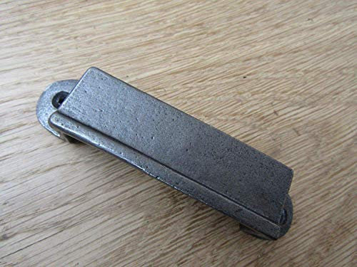 Cast Iron RIM LOCK KEEP Victorian latch lock round plain edge (Striker Plate)