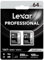 Lexar 64GB (2-Pack) Professional 1667x SDXC Memory Cards, UHS-II, C10, U3, V60, Full-HD & 4K Video, Up To 250MB/s Read, for Professional Photographer, Videographer, Enthusiast (LSD64GCBNA16672)