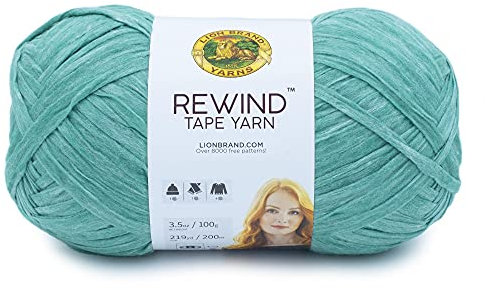 Lion Brand Yarn 523-170 Rückspulen Garn, Polyester, Türkis, 1 Pack, 200 Meter