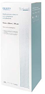 TOUCHMED Cerotto Adesivo Sterile in TNT con Compressa Antiaderente - 10x30 cm - Traspirante e Assorbente - Ottima Adesività - Monouso - Confezione da 50 Pezzi