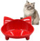 zhppac Gamelle Chat Plastique Gamelle Anti Glouton Chats Chiot Bols Petit Chien Bol Personnalisé Chien Bol Chien Plats Et Bols Chien Bols pour Chiens Moyens Red