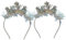 PRETYZOOM 2pcs Neujahr Haarreif Glitzernder Kopfbedeckung Haarschmuck Silvester Neujahr Cosplay Kostüm zubehör happy new year tiara für Weihnachten Neujahr