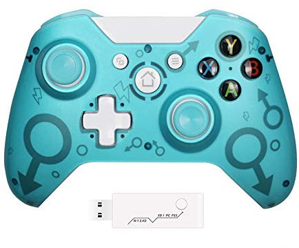 CHAW Controlador inalámbrico de 2.4 GHz para X-box One, controlador de juego inalámbrico Joystick compatible con X-box One/One S/One X/P3/Windows