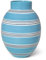 Kähler Vase H30 cm Omaggio Nuovo Neu interpretiertes Design Streifen, blau