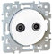 Prise TV+FM Square 1 poste - 250V - Blanc