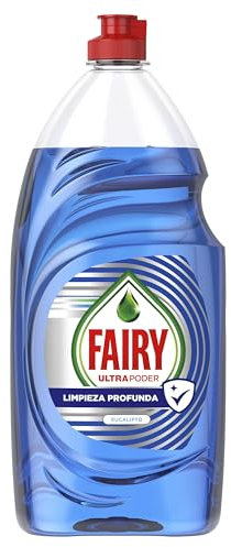 Fairy Ultra Original Líquido Lavavajillas Fórmula Efectiva, Azul, 1 x 1,015 ml Eucalipto