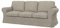 Soferia Kompatible Ersatzbezug fur EKTORP 3er-Sofa, Stoff Strong Taupe, Beige