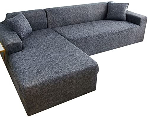 Sofabezug Sofahusse L U Form Beige Grau Braun L-Förmige Sofabezüge Hellgrau Eckcouch Rechts Links 1 2 3 4 Sitzer L-vormig Bank Sofa Hussen Stretch 3er 2er Couch Bezug Überzug Ecksofa Cover