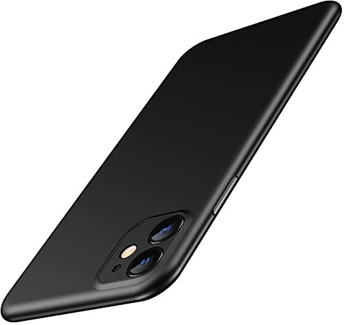 JETech Ultra Slim Case for iPhone 11, 6.1-Inch, Camera Lens Cover Full Protection, Lightweight, Matte Finish PP Hard Minimalist Case, Support Wireless Charging (Black)