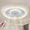 JDONG Deckenventilator mit Beleuchtung und Fernbedienung 54W LED Kristall Deckenleuchte Leise Ventilator mit Timer für Wohnzimmer Esszimmer Schlafzimmer Lampenschirm mit Kristalleffekt
