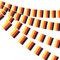 AhfuLife Deutschland Flagge Wimpelkette 20 x 28cm, 2 Stück 30 Klein Deutsche Flaggen Beidseitig für Deko WM Fußballspiel EM 2025 Frauen Fußball Deutschland Party Garten Zaun Bar Restaurant