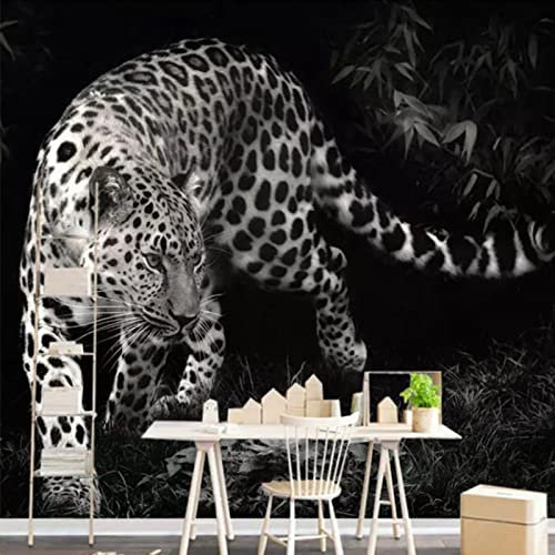 SHINERING 3D Leopard Tapete Tier Wandbild Für Wohnzimmer Kinderzimmer Schlafzimmer Wand Bordüren Wohnkultur Tapeten 150 cm (L) × 105 cm (H)