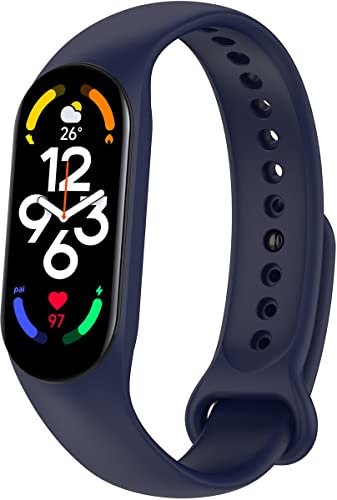 BBZ Mi Band 7 Bracelet,Bracelet de Remplacement en Silicone Compatible avec Xiaomi Band 7