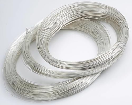 MMLFX Filo d'Argento da 1%, 0,3-2 mm Rotondo Rotondo Duro 925 Filo di Cablaggio in Argento for Gioielli Fai da Te, Accessori for Perline for Perline, 1 Metro (Size : 1.0mm)
