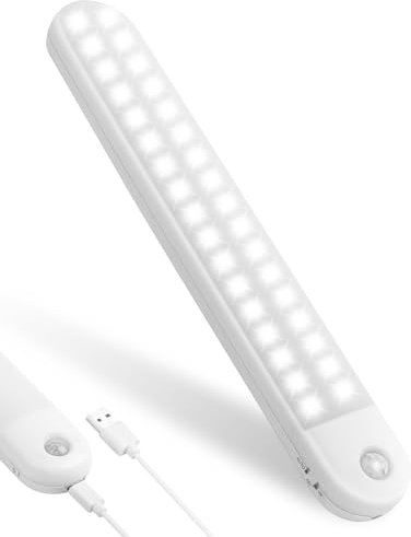 Vicloon LED Schrankbeleuchtung,LED Sensor Licht Schrankleuchten, 5 Farbe LED Sensor Licht mit Bewegungsmelder & Magnetstreifen,Stufenloses Dimmen,USB Wiederaufladbar für Küche, Kleiderschrank,Treppe…