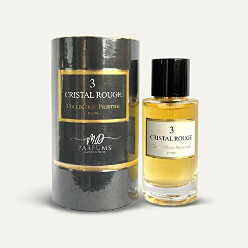 MDparfums Eau de Parfum, Duft: CRISTAL ROUGE, rot, 100 ml, hergestellt in Frankreich, Rot Nr. 3, Kollektion Prestige Paris I Duft für Damen und Herren
