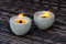 2er-Set Beton Outdoor Kerze Ornament Feuer mit Dauerdocht mit Kerzenresten, mit Wachsresten, Tischfeuer, Balkon,Gartenfackel von Gedankenwunder Manufaktur