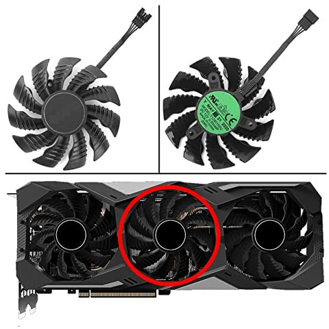 LiFBeauTiFuL New 82MM T128015SU Cooler Fan Replacement Compatible For Gigabyte GeForce RTX 2070 2080 SUPER Gaming RTX 2080Ti Graphics Video Cards Fans perfection (Blade Color : Fan - B)