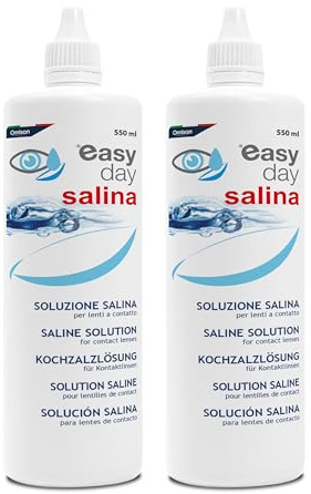 Easy Day Salina - Risciacquo ed Idratazione delle Lenti a Contatto - Maxi Formato, Bipack 2 x 550 ml