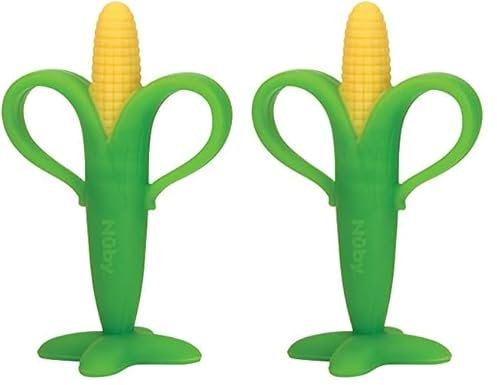 Nuby - Zahnungshilfe In Maiskolbenform-3M+, Mehrfarbig (Packung mit 2)