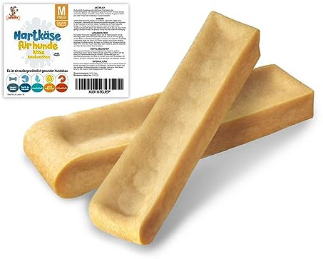 Kaukäse für Hunde Mittel 2 Stück Käse Kauknochen Hartkäse für Hund
