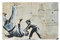 Boy Beat Rival Gerahmtes Leinwand Druck Wandbild Banksy Leinwand-Wandkunst, Graffiti-Kunst Gerahmtes Leinwand Druck Wandbild Judo Street Art, inspirierende Bilder, Leinwanddrucke, 30 x 40 cm Rahmen