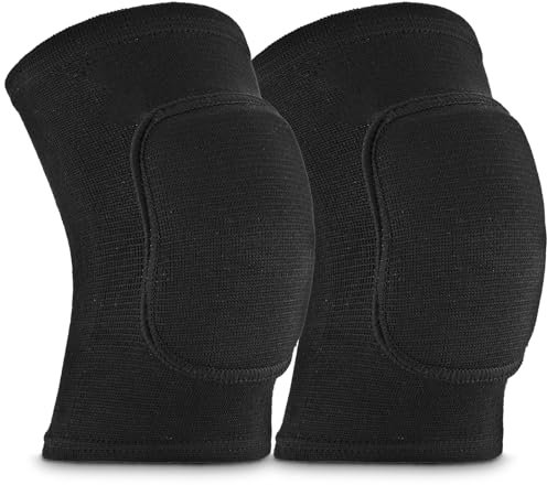 Sibba Gomitiere A Compressione per Braccia Supporto per Il Fitness Protezione per Le Ginocchia Pallavolo Basket Traspirante per Bambini Uomini E Donne (Nero Pieno)