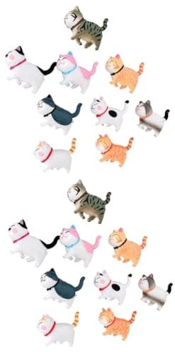 Abaodam 18 pcs cat fridge Nursery Magnets Toy cute refrigerator magnets Planning Magnets fridge magnets Refrigerator Fridge pvc household bulletin board child