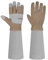 HLDD HANDLANDY Rose Pruning Handschuhe für Frauen & Männer, Long Thorn Proof Leder Gartenhandschuhe mit Unterarmschutz, Garden Work Gauntlet (Grau-braun, S)