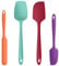 U-Taste Silicone Spatula Set of 4: 315 ℃ Heat-Resistant Flexible Food Grade Bowl Scraper, Seamless Rubber Kitchen Cooking Mixing Baking Scraping for Nonstick Cookware(Multicolors)