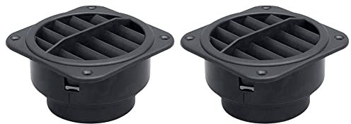 Surakey 2 Stück Standheizung Luftauslässe 75mm Auto Heizung Luftkanal Luftauslass Heizungskanal Zubehör Drehbarer Warmluftauslass für Luftheizung Standheizung Auto Bus Boot Entlüftung Auslass