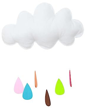Amosfun Filz Wolken Regentropfen Wandornament Babyzimmer Wandtattoo Kinderzimmer Dekoration Hängend Für Junge Mädchen Spielzelt Und Kinderzimmer Accessoire