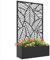 Outsunny Jardinera con Biombo de Metal Huerto Urbano de Pared o de Pie para Cultivos Plantas Flores o Decoración en Exterior Terraza Jardín Hogar 61x23x113 cm Negro