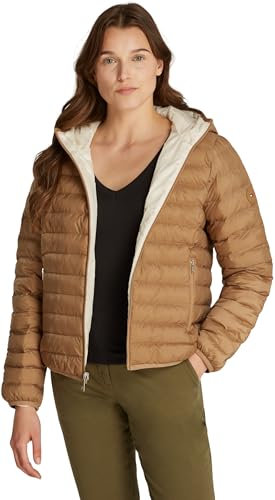 Tommy Hilfiger Women’s Reversible Quilted Jacket, Beige (Safari Canvas), XXL
