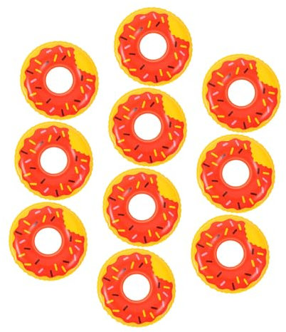 VICASKY Mini-Jouets De Piscine Moulés en Forme De Beignet Flotteurs pour Bébé avec Mini-Maison Décorative