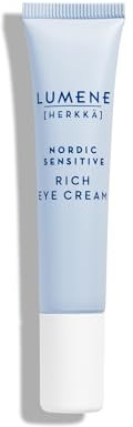 LUMENE Nordic Sensitive Eye Cream | Parfümfreie Formel für empfindliche Haut | Angereichert mit Ceramiden für Feuchtigkeit und Stärkung der Hautbarriere | Vegan | 15 ml