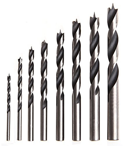 HSS-Bohrer-Set für Holzbearbeitung, Metall, Holz, Werkzeuge, Werkzeugkasten, 3 mm - 10 mm, 8 Stück