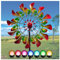 Solar Garten WindmüHle 210cm Groß Windrad FüR Den Garten Aus Metall DoppelflüGel-WindmüHle FüR Terrasse Und Garten