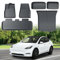 ECOZEN Fußmatten für Tesla Model Y 2021-2024, Allwetterfußmatten, Model Y Fußmatten Kofferraummatten, 3D wasserdichte Gummifußmatten Set für Tesla Model Y Zubehör 2021-2024
