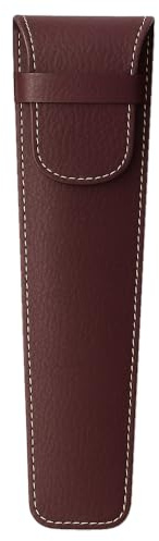 Space Home - Fan Holder with Flap - Leather Fan Case - Fan Protector Case - Protective Bag - Leather Case for Small Objects (Cherry)