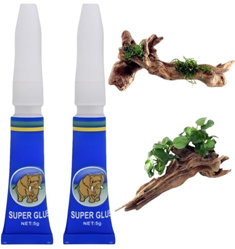 2PCS Aquarium Safe Glue, Coral Glue, Aquascaping Clear Sealant, 5g