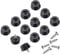 sourcing map 24pcs Rubber Feet Bumpers Buffer Non-Slip Rubber Feet Pad with 4mm Screws for Cutting Board, Cutting Board Feet, Cutting Board Rubber Feet (Black, 0.3H x 0.7D)