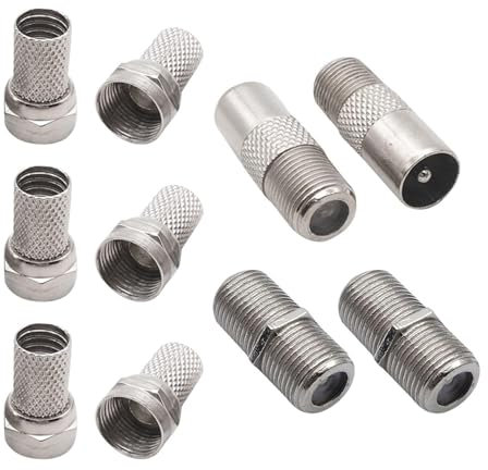 10 Uds. Conectores De Cable Coaxial Conectores Macho F Conectores De Tornillo Coaxial Tv Vía Satélite Conectores De Cable Satelital Cable Coaxial De Antena