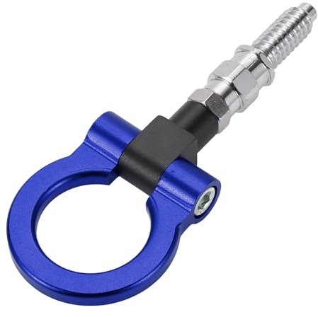 Hihaha Gancho De Remolque/Gancho De Remolque Delantero Universal para Coche/Anillo De Gancho De Remolque Giratorio De Metal Duradero 18.5cm 3mm 1Ud Azul