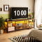 Chleby TV-Schrank für 75 Zoll Fernseher Lowboard für TV Fernsehtisch mit 2 Schubladen 3 offenen Fächern,180x40x58 cm TV-Schrank mit LED-Lichtleiste und Steckdosen für Wohnzimmer Schlafzimmer Braun