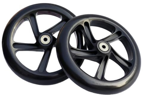 ANWEALTH 2 Stück 120 mm 145 mm 175 mm 180 mm 190 mm 200 mm Scooter Räder 5 Zoll 6 Zoll 7 Zoll 8 Zoll Scooter Ersatzräder für Tretroller (175 * 30 mm)